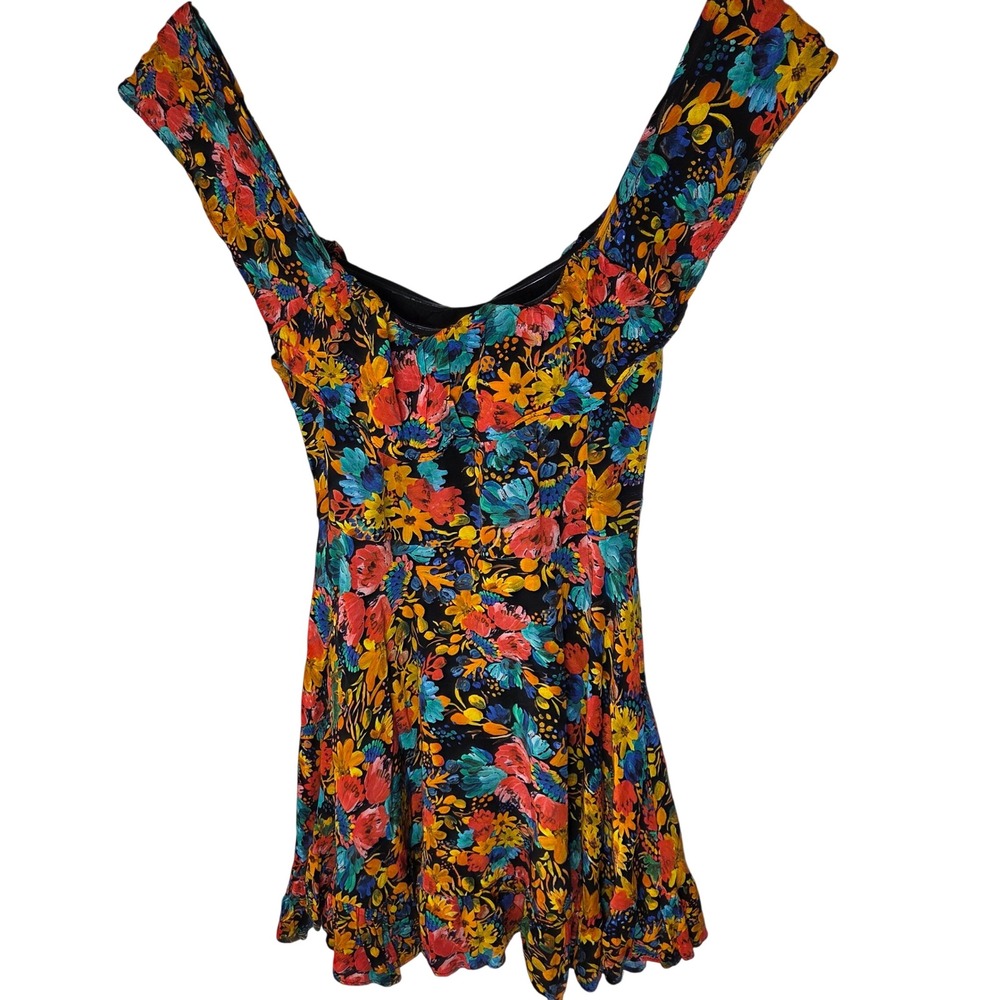 Lovers Friends Fit Flare Skater Dress‎ Sweetheart Floral Party Size Small
